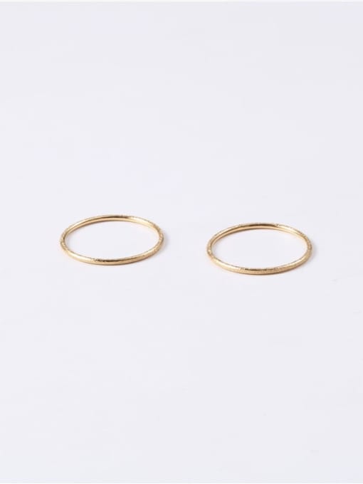 GROSE Titanium With Imitation Gold Plated Simplistic Round Band Rings 4