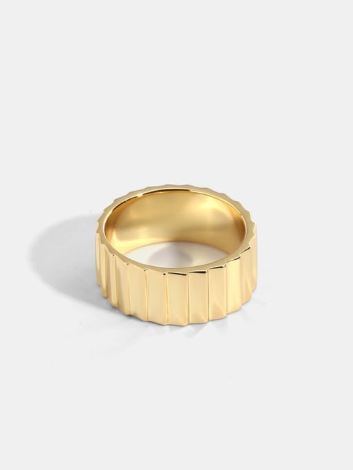 CHARME Brass Round Vintage Band Ring 0