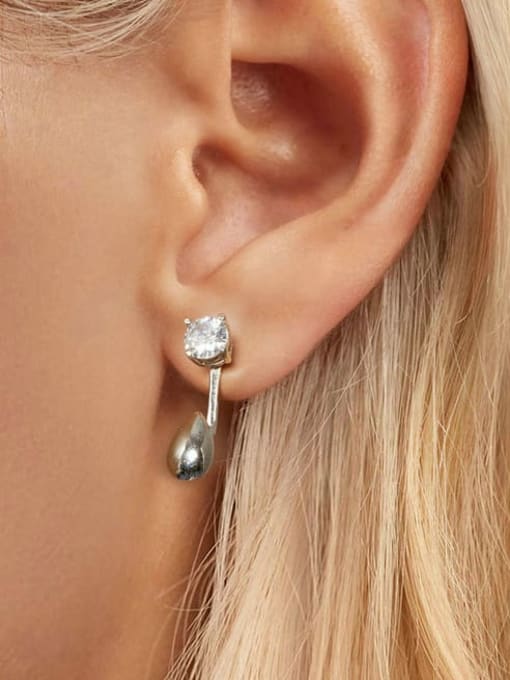 Jare 925 Sterling Silver Water Drop Minimalist Drop Earring 1