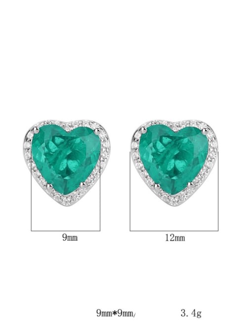 ROSS Brass Cubic Zirconia Heart Luxury Stud Earring 2