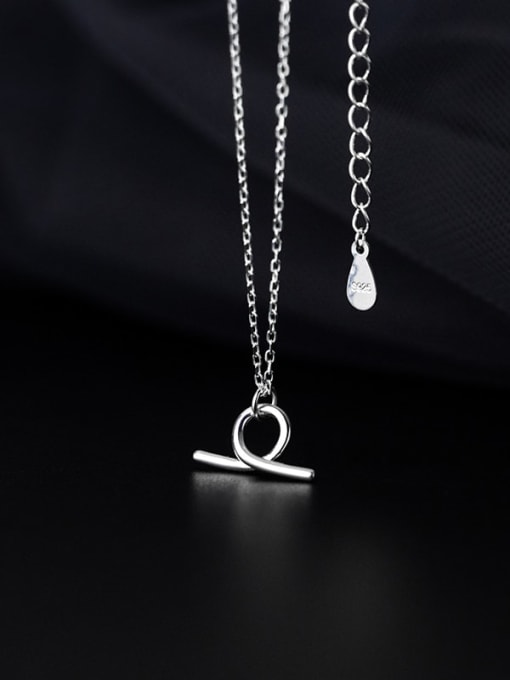 Rosh 925 Sterling Silver Smooth knot Minimalist Necklace 3