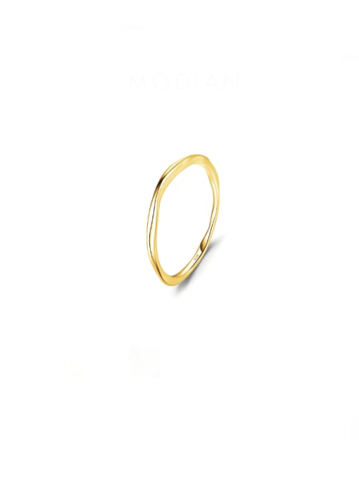 S925 sterling silver (K gold) 925 Sterling Silver Geometric Minimalist Band Ring