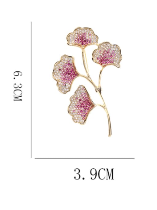Luxu Brass Cubic Zirconia Flower Statement Brooch 3