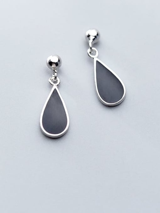 Rosh 925 Sterling Silver Enamel Water Drop Minimalist Drop Earring 1