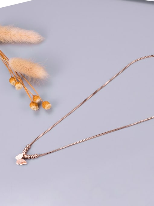 A TEEM Titanium Butterfly Bead Pendant  Necklace 3