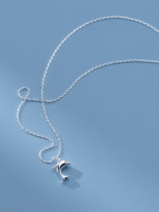 Rosh 925 Sterling Silver Dolphin Dainty Necklace 0