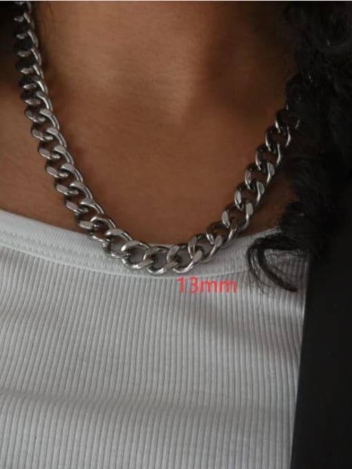 CONG Titanium Steel Hollow  Geometric Chain Hip Hop Long Strand Necklace 1