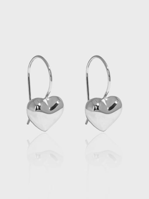 DAKA 925 Sterling Silver Heart Minimalist Hook Earring 0