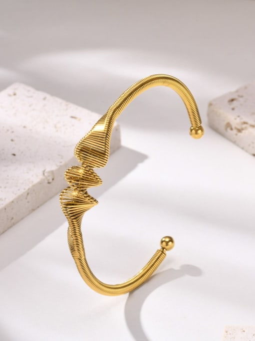 LI MUMU Stainless steel Irregular Hip Hop Cuff Bangle 0
