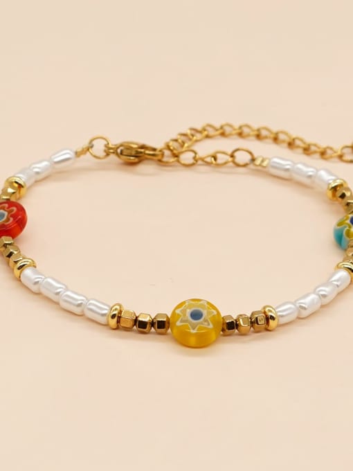 C B220061A Glass beads Multi Color Bohemia Handmade Beaded Bracelet