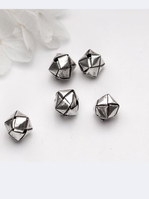 FAN 925 Sterling Silver With  Geometry  Separate Beads Handmade DIY Jewelry Accessories 1