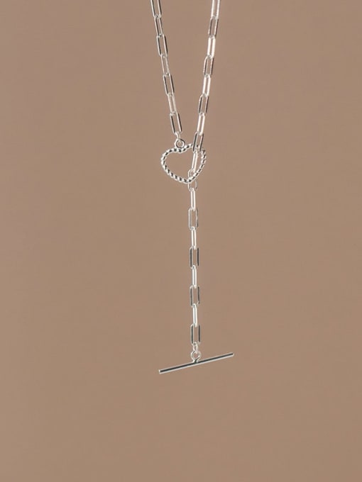 Rosh 925 Sterling Silver Tassel Minimalist Lariat Necklace 1