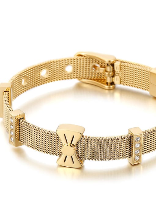 KB116562 KHY Titanium Steel Geometric Identification Bracelet with charm