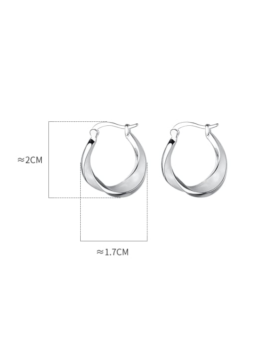Rosh 925 Sterling Silver Enamel Geometric Minimalist Huggie Earring 4