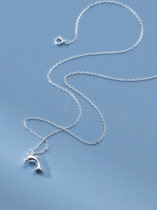 Rosh 925 Sterling Silver Dolphin Dainty Necklace 2