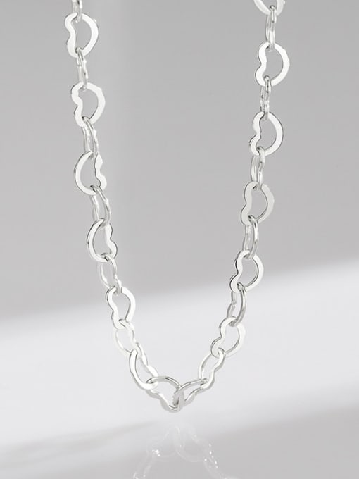 Cardioid chain 925 Sterling Silver Cubic Zirconia Cute Irregular  Pendant
