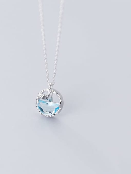 Rosh 925 Sterling Silver Cubic Zirconia Blue Necklace 2