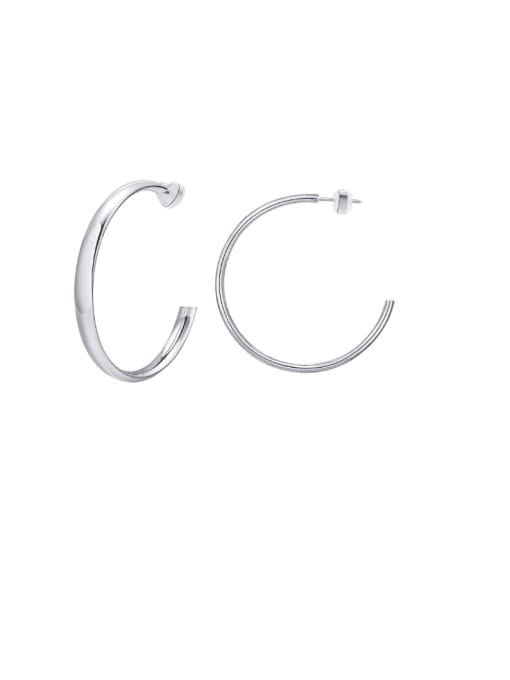 Steel ear ring width 4.8mm, height 30mm Stainless steel Geometric Minimalist Stud Earring