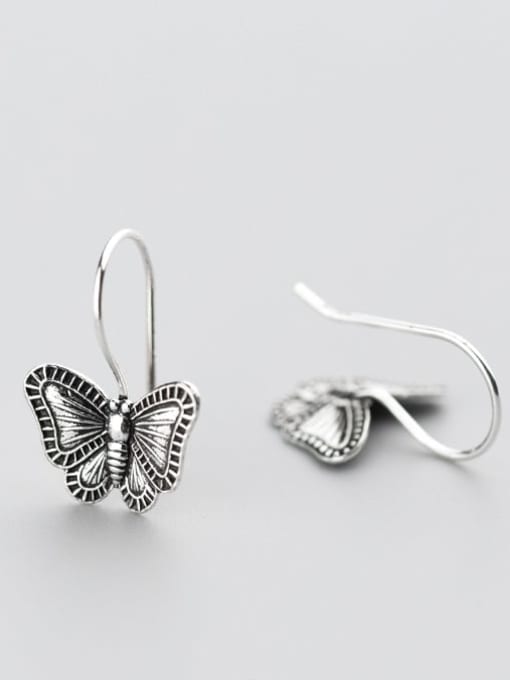 Rosh 925 Sterling Silver Butterfly Vintage Hook Earring 2