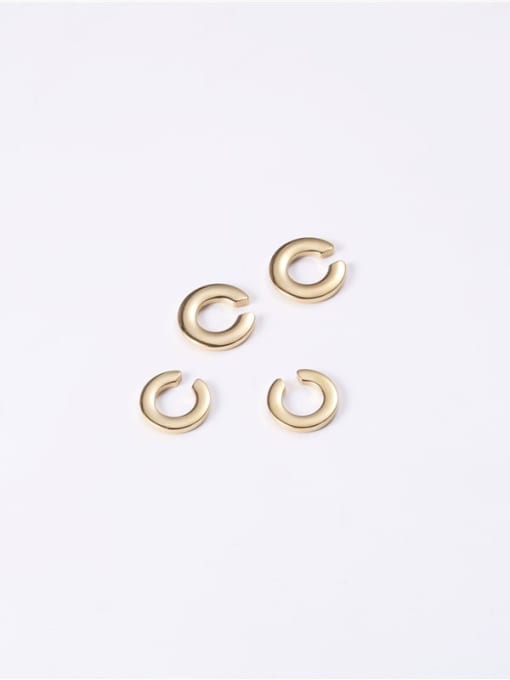GROSE Titanium With Imitation Gold Plated Simplistic Irregular "C" Clip On Earrings 2