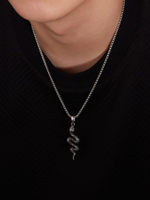 Open Sky Stainless steel Snake Hip Hop Necklace 2