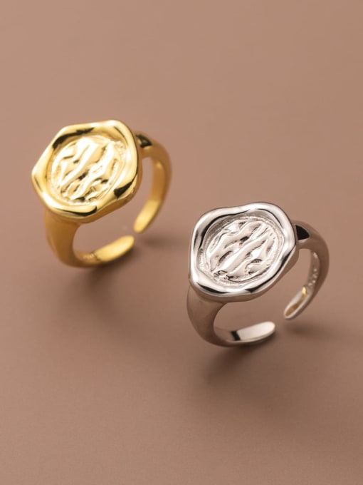 Rosh 925 Sterling Silver Geometric Minimalist Band Ring