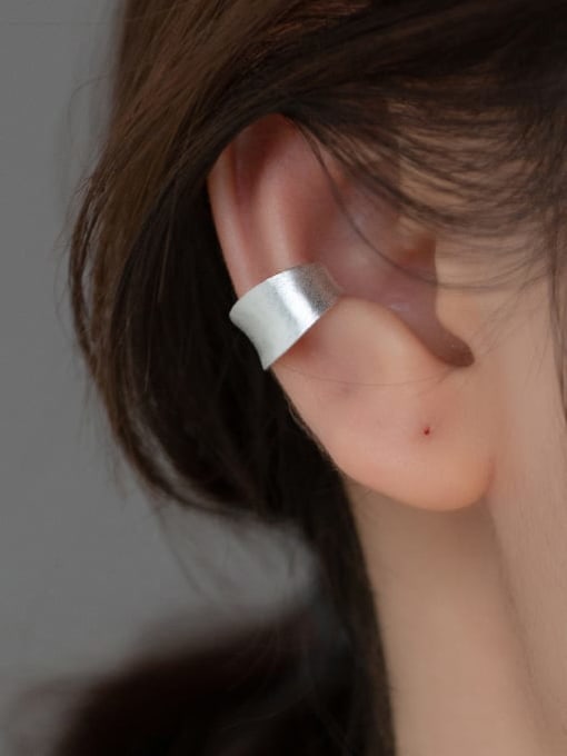 Rosh 925 Sterling Silver Geometric Minimalist Clip Earring 1