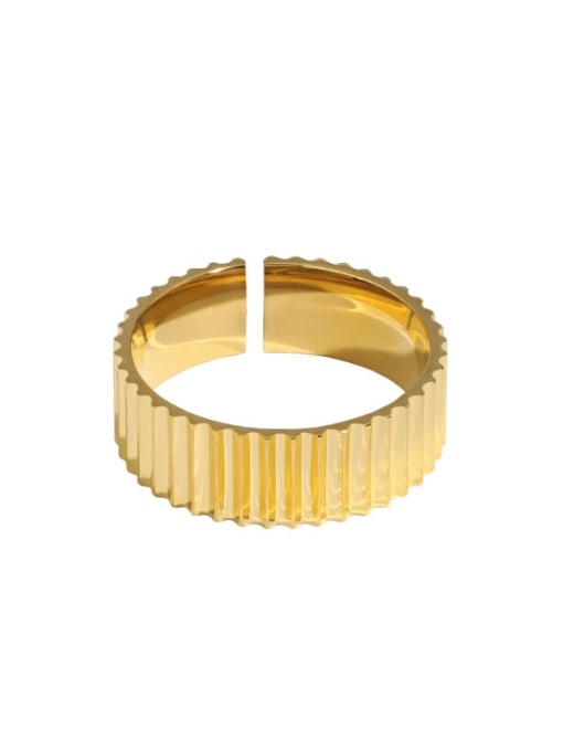 7mm  18K Gold 925 Sterling Silver Geometric Minimalist Band Ring