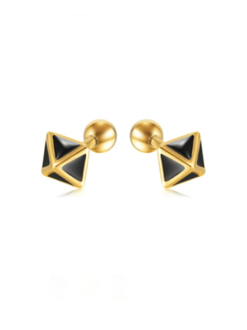 756 gold plated earrings Stainless steel Geometric Minimalist Stud Earring