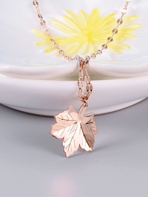 A TEEM Titanium Leaf Classic Choker Necklace 2
