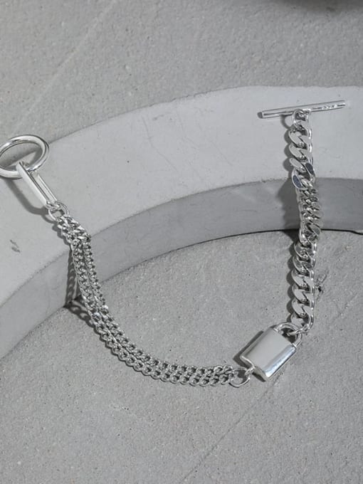 DAKA 925 Sterling Silver Geometric Vintage Strand Bracelet 1