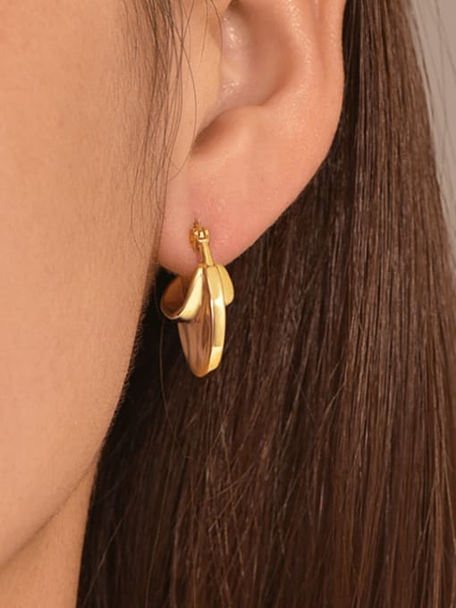 CHARME Brass Irregular Minimalist Drop Earring 1