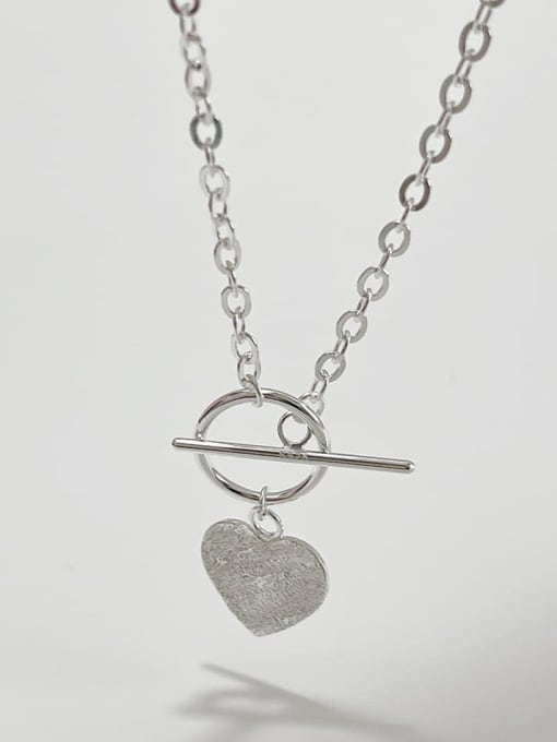 Boomer Cat 925 Sterling Silver Heart Vintage Necklace 3