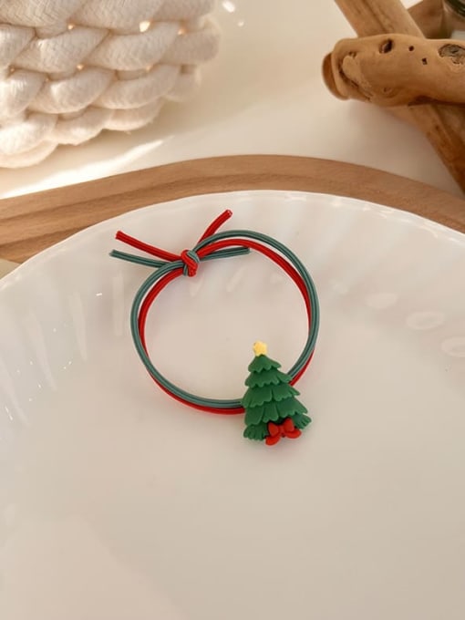 E Bowknot Christmas tree Acrylic Minimalist Christmas Seris Multi Color Hair Rope