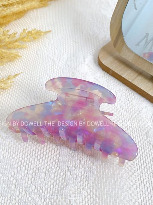 Colorful purple Cellulose Acetate Hip Hop Geometric Alloy Multi Color Jaw Hair Claw