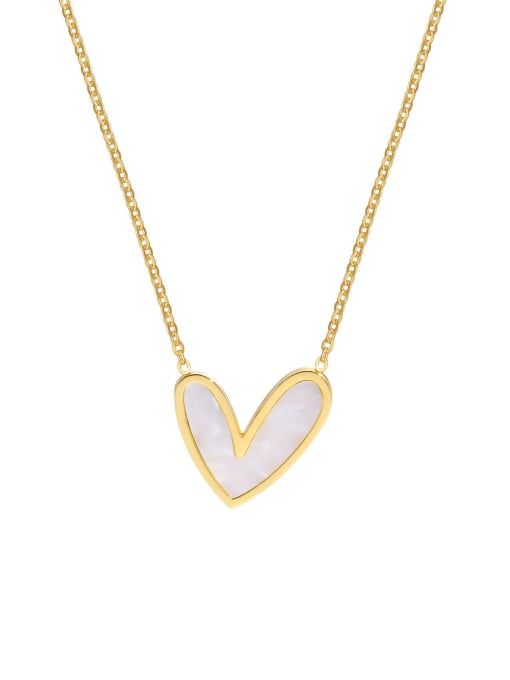 LI MUMU Stainless steel Shell Heart Minimalist Necklace