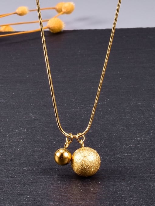 A TEEM Titanium round Ball Minimalist pendant  Necklace 0