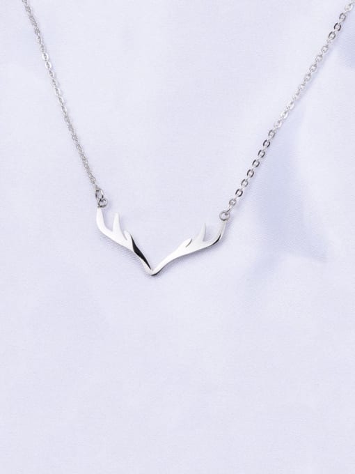 A TEEM Titanium  Minimalist  Deer Choker Necklace 2