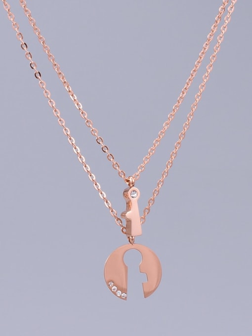 A TEEM Titanium Minimalist Key pendant Necklace 2