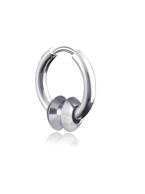 Steel ear deduction Titanium Round Minimalist Clip Earring