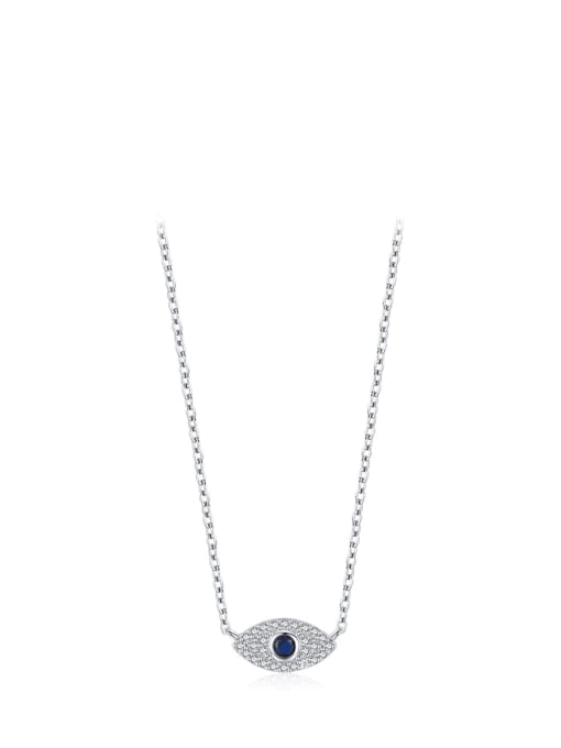 necklace 925 Sterling Silver Cubic Zirconia Evil Eye Minimalist Necklace