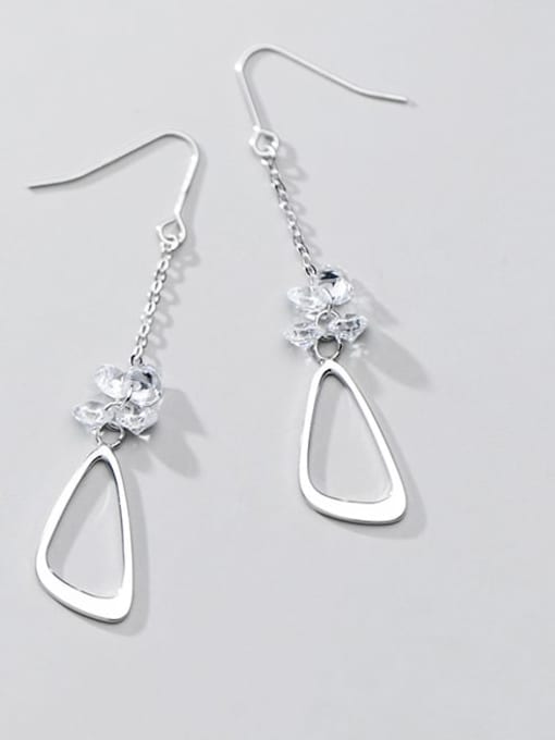 Rosh 925 Sterling Silver Triangle Minimalist Hook Earring 1