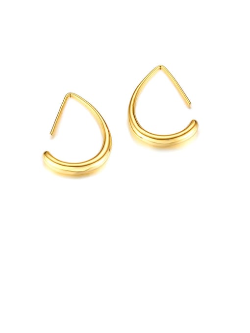 LI MUMU Stainless Steel Geometric Minimalist Hook Earring