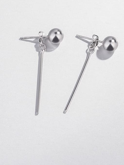 HAHN 925 Sterling Silver Bead Tassel Minimalist Drop Earring 4