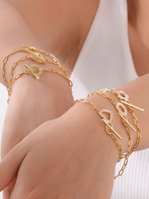 CONG Stainless steel Shell Flower Minimalist Link Bracelet 3