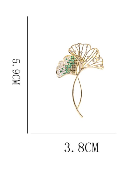 Luxu Brass Cubic Zirconia Flower Luxury Brooch 3