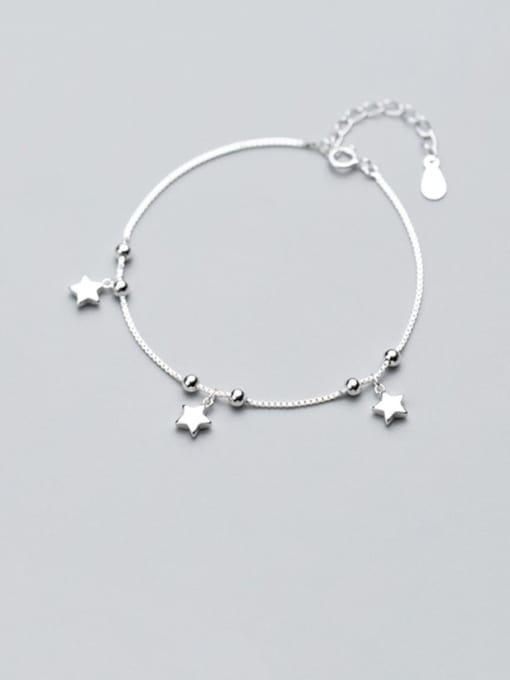 Rosh 925 Sterling Silver  Minimalist Star Link Bracelet