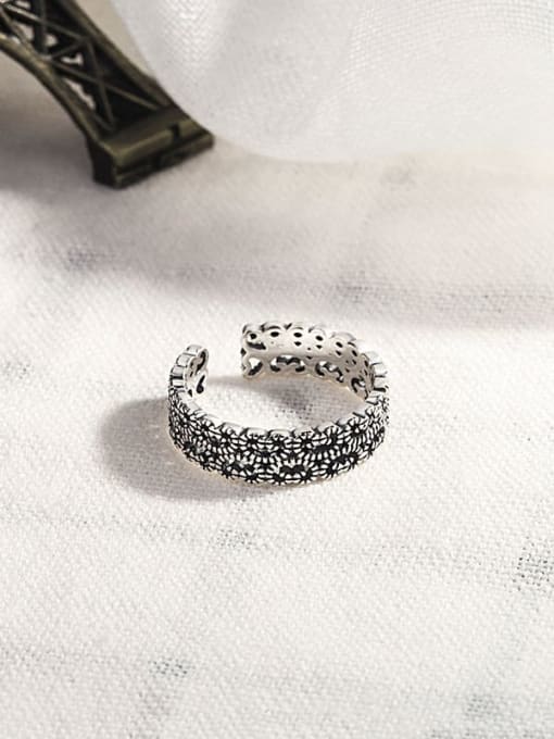 HAHN 925 Sterling Silver Hollow Cloud Vintage Midi Ring 3