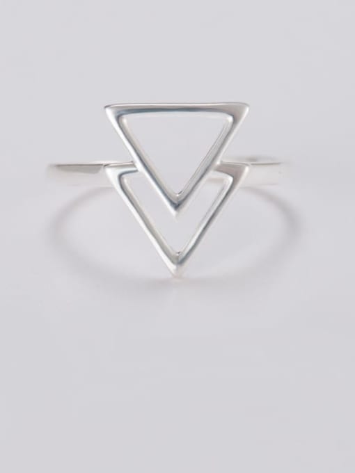 XBOX 925 Sterling Silver Hollow Geometric Vintage Band Ring 0