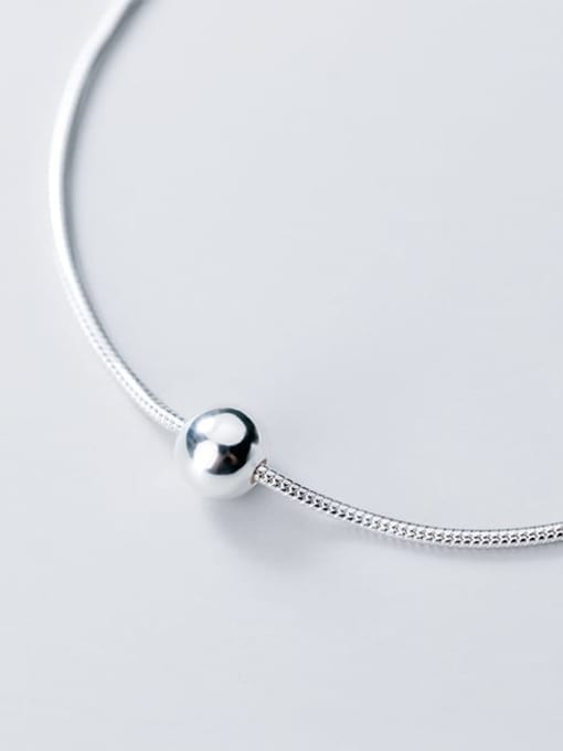 Rosh 925 sterling silver smooth round ball minimalist link bracelet 3